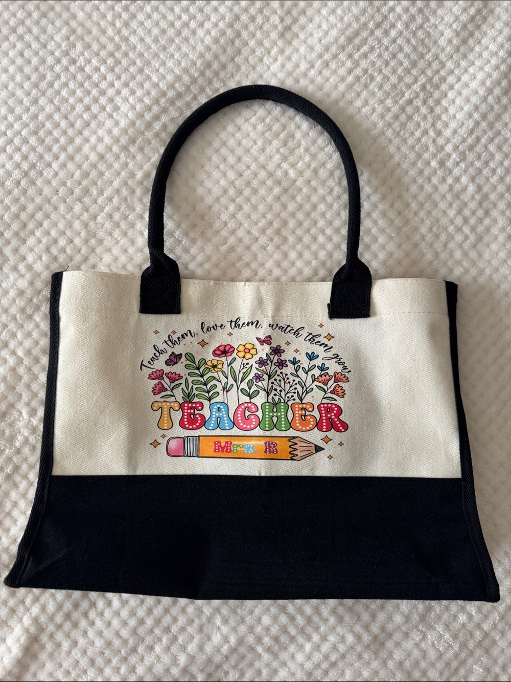 🍎 EUC Teacher Canvas Tote Bag
